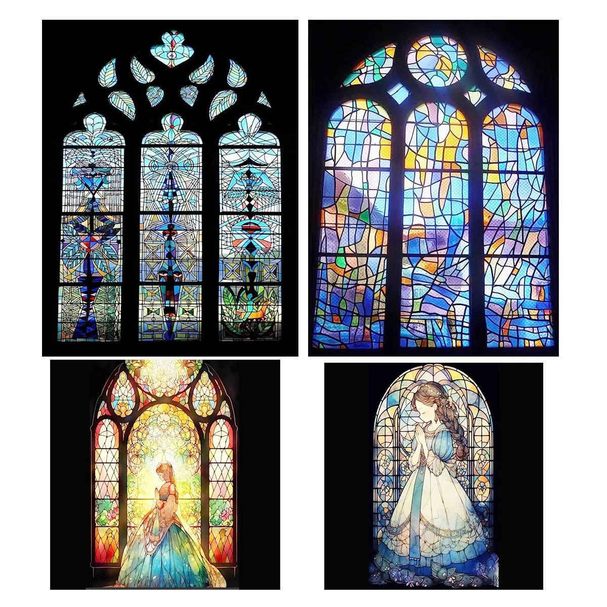 Custom Stained Glass Sheets For Windows Antique Stained Glass For Wood Doors High Quality Glass Panels