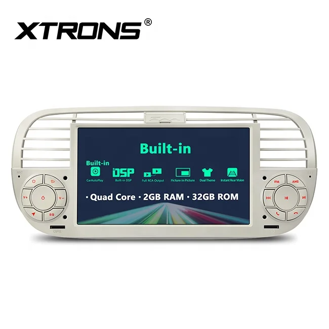 XTRONS 7 дюймов один din Android автомагнитолы авто радио для fiat 500 с GPS навигацией DSP автомобильный радиоприемник