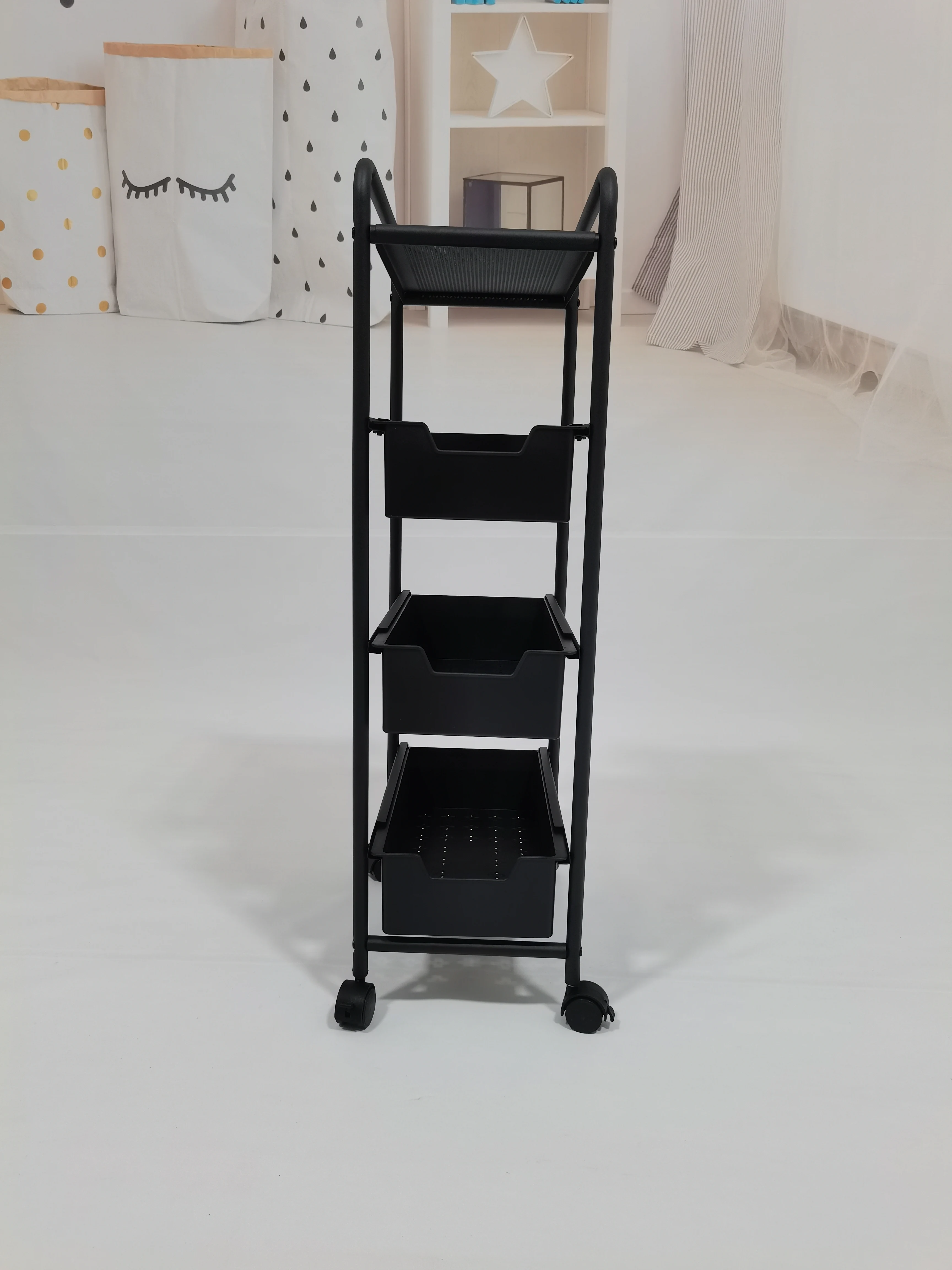 YHN-8478 kitchen trolley cart save space storage vegetable storage rack with wheels