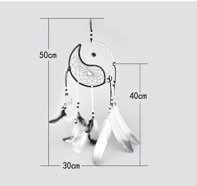 Wholesale Handmade Boho Hanging Feather Dream Catcher for Car Home Room Door Wall Art Party Decor Ornament Gift Craft DIY Kit