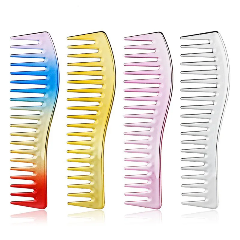 Electroplated Gold Heat Resistant Styling Wide Tooth Hairbrush Pink Air Cushion Combs for Women and Men