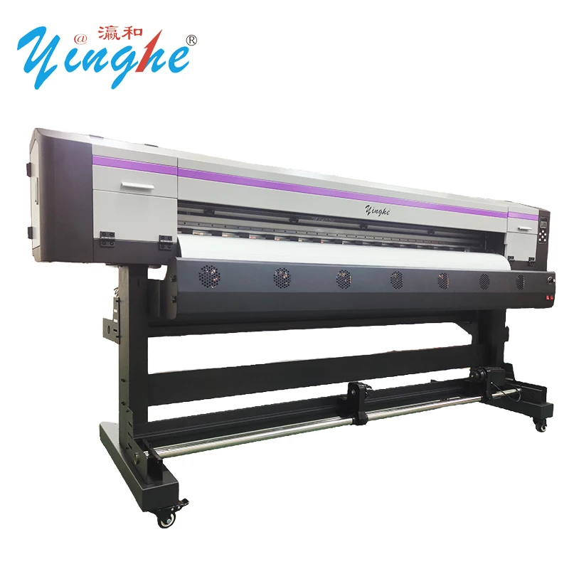 Yinghe Factory 1.8m Industrial Digital Inkjet Large Format Printer Eco Solvent Printer Banners Tarpaulin Vinyls Printing Machine
