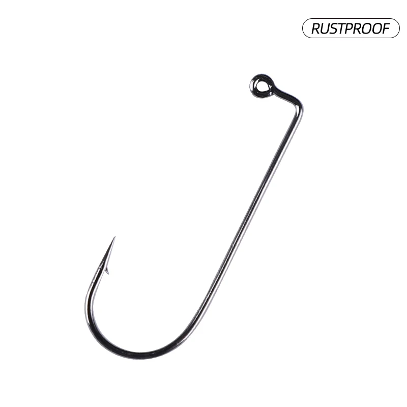 TAIGEK Quality 1X 2X Strengthen Jig Head Hooks Worm Fishing Soft Baits Hook