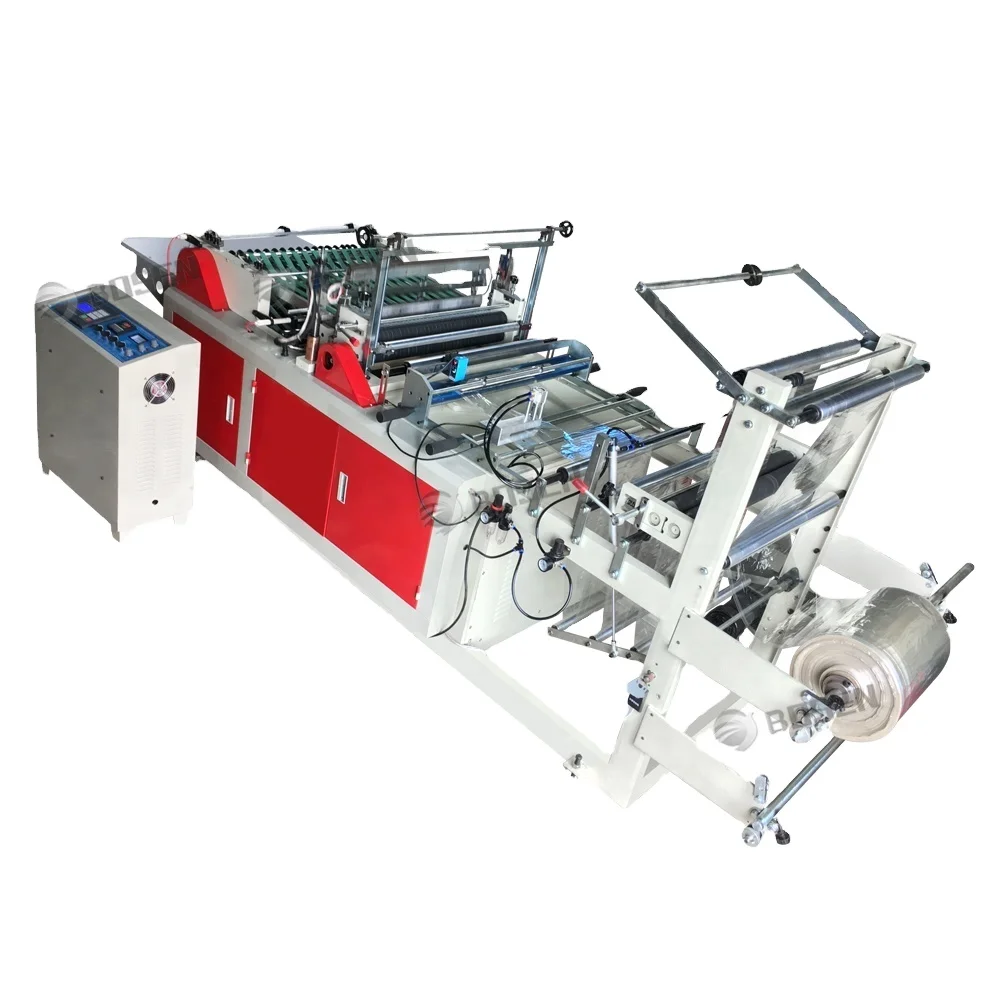 Automatic Bottom/side Sealing Ziplock Carry Cement Packaging T-shirt Shopping Rolling/linkable Bag Making Machine