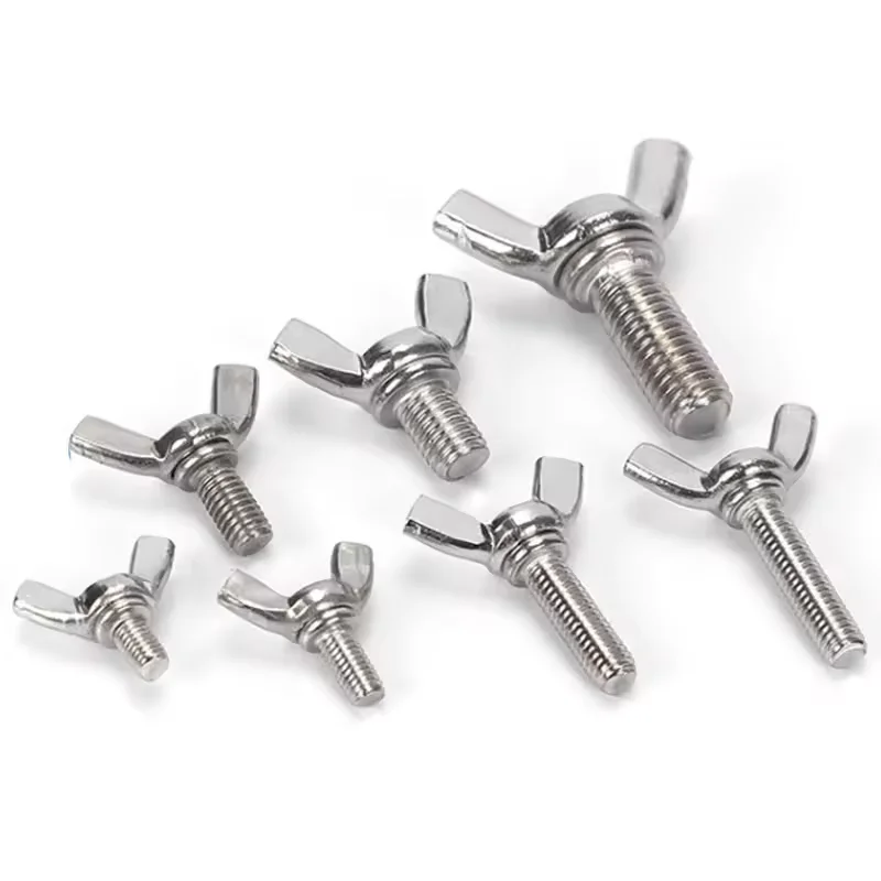 Hot selling TOBO Customized M6 Thread 18-8 Stainless Steel Wing Nut Butterfly Wing Nuts