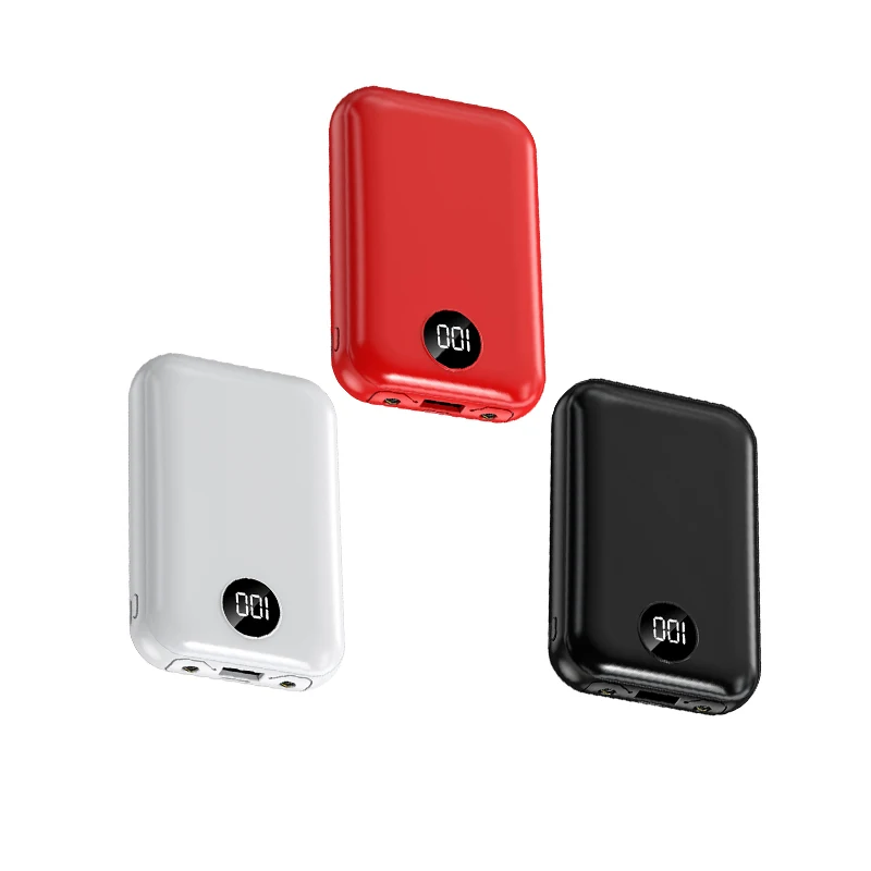 Travelling Backup Mobile Phone Portable Phone Charger Mini Power Banks  fast charging business Leather PU Power Bank 10000mah