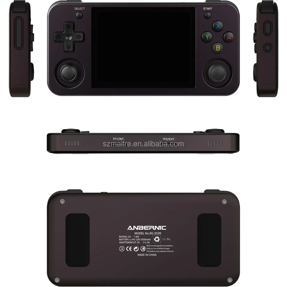 ANBERNIC RG353M Handheld Game Console Aluminum Alloy Shell  Dual OS Android 11 + Linux System Support 5G WiFi Game Player