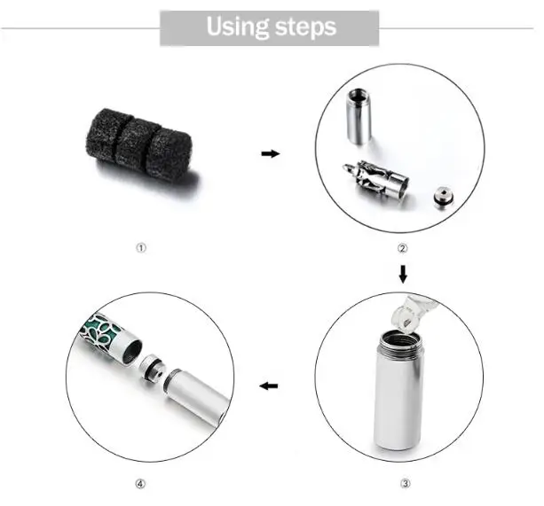 Hollow Design Stainless Steel Essential Oil Diffuser Locket Perfume Bottle Pendant Necklace