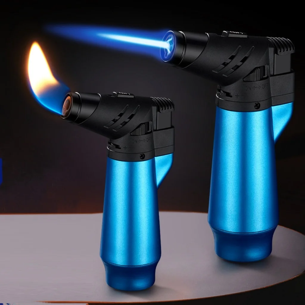 Wholesale Cigar Gun Lighter Torch Double Flame Direct Welding Gun Butane Gas Lighter For Cigars