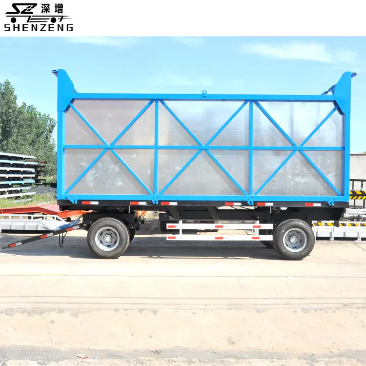 5T Steel Dump Farm Trailer Tractor Towing Agricultural Trailer with Core Axle Component