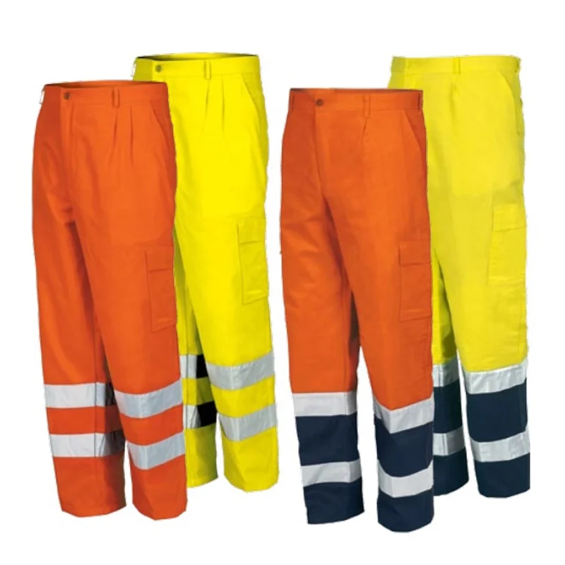 Hot Selling Good Quality En20471 Safety Security Custom Pants Mens Cargo Pants Hi Vis Work Wear Trouser