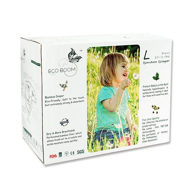 BOOM diaper source nature chlorine free eco private label organic aloe extract