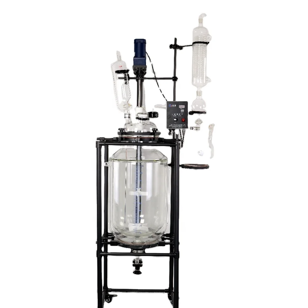 150L Fast Delivery With CE Certification 100l Jacketed Glass Reactor