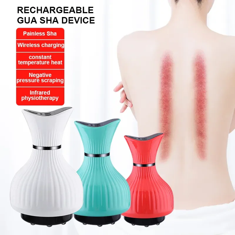 3 In 1 Cordless Vacuum Suction Guasha Anti Cellulite Beauty Health Scraping Electric Body Cupping Tool Therapy Massage Machine