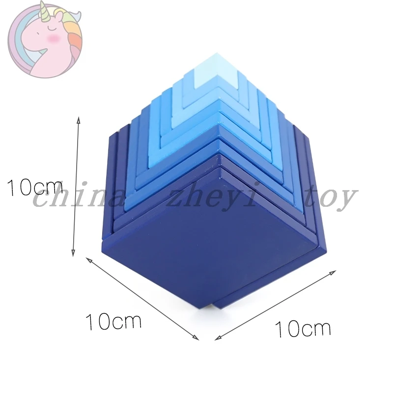Factory direct sale kids Montessori Brain cubic wooden toys wholesale custom boys girls educational High Quality toys parts