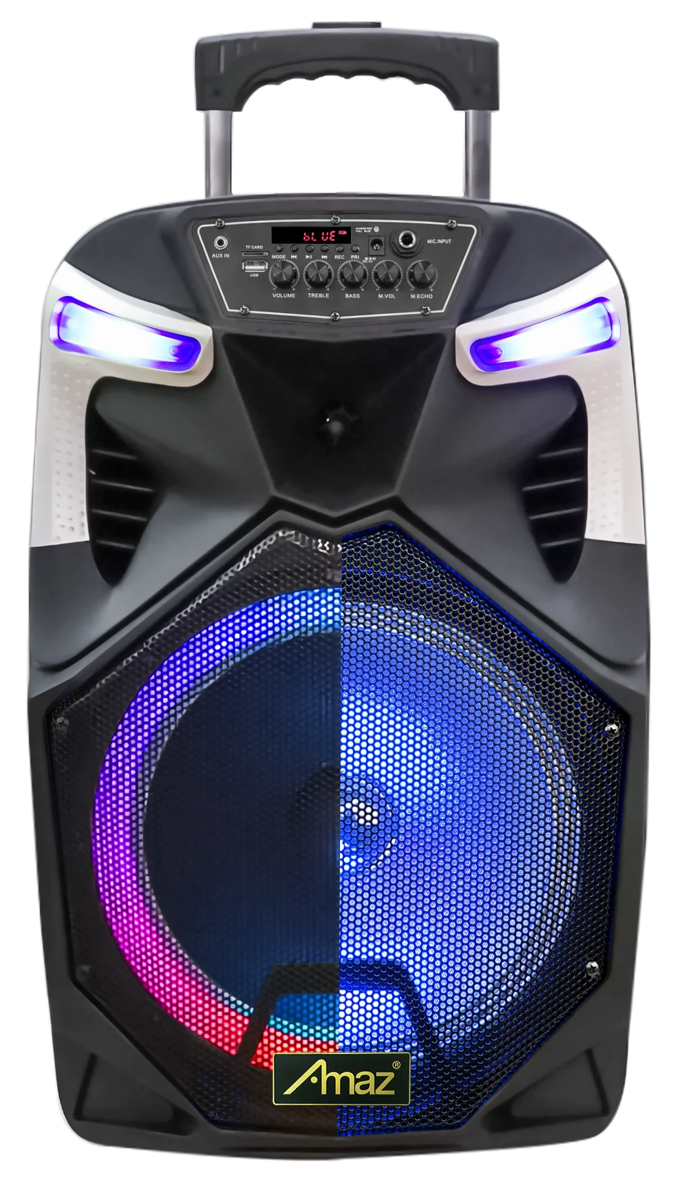 AMAZ 12 Inch New Design Portable Speaker with USB/FM/SD card/BT/LED Display/Remote Control