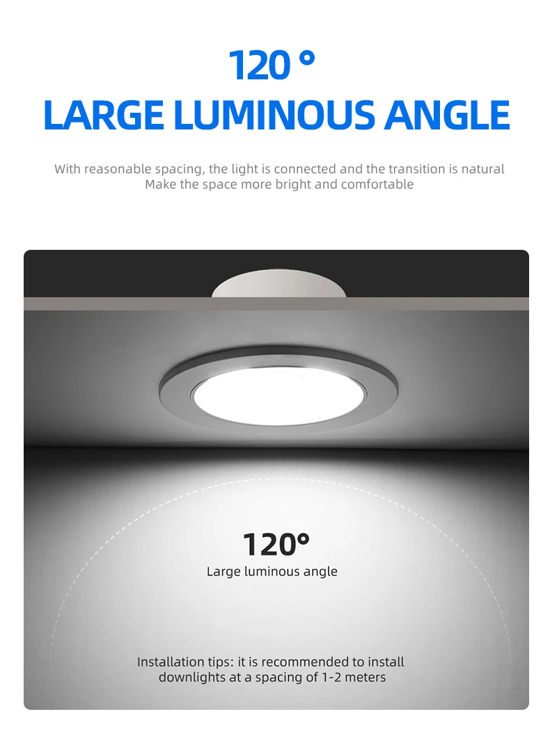 High Quality Indoor Night Motion Radar Sensor Down Light Human Body Infrared Induction Down Lights