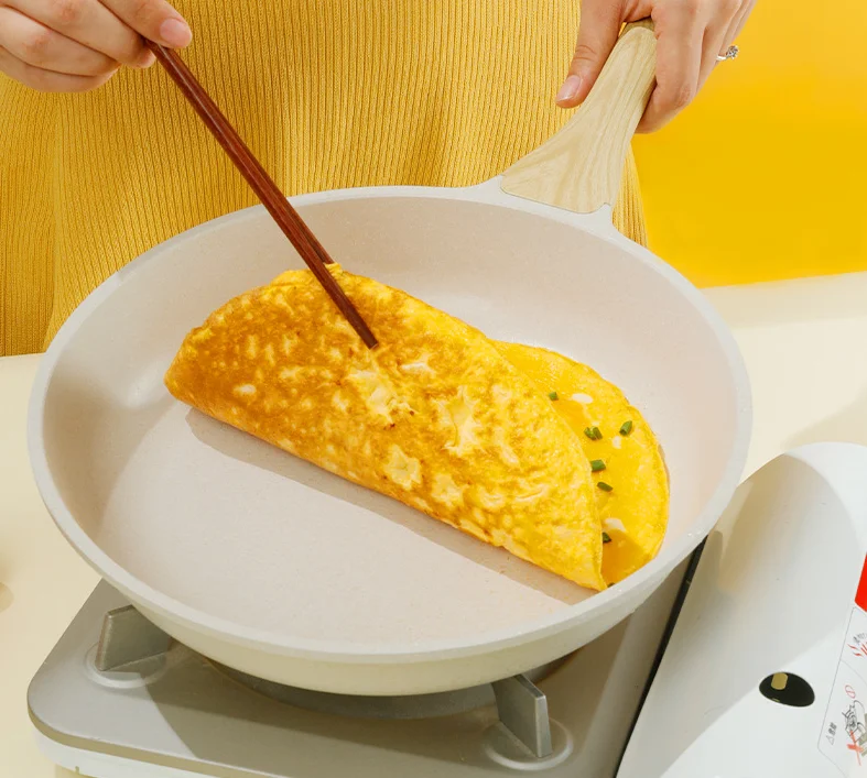New Healthy Stone Cookware Granite Coating Omelette Pan Nonstick Frying Pan Skillet for meat and fish 11 inch pan PFOA Free