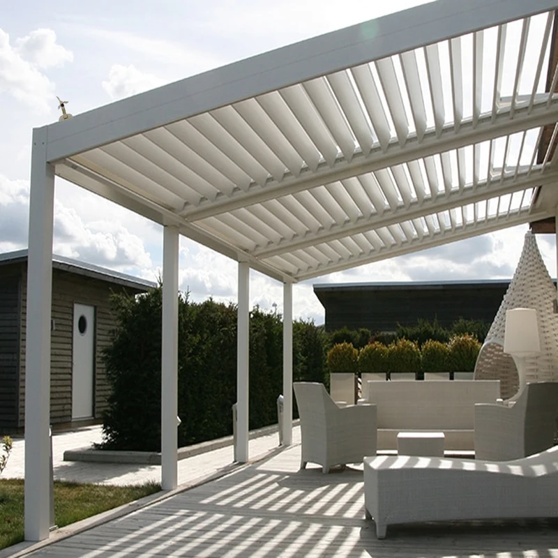 outdoor furniture luxury garden gazebo motorized aluminum automatic pergola