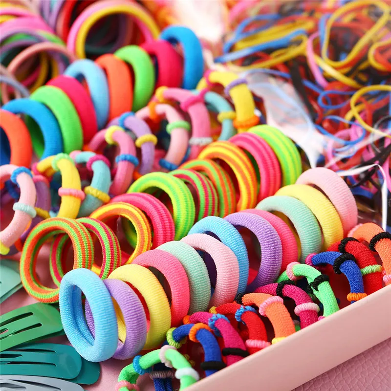 New hairpin hairgrips claw suit children kids hair rubber band scrunchies hair ties set baby hair bands set for girls