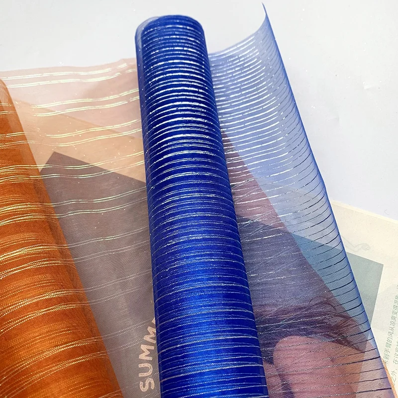 
Cheap Gold Glitter Wedding Organza Roll Disposable Tablecloth Roll 