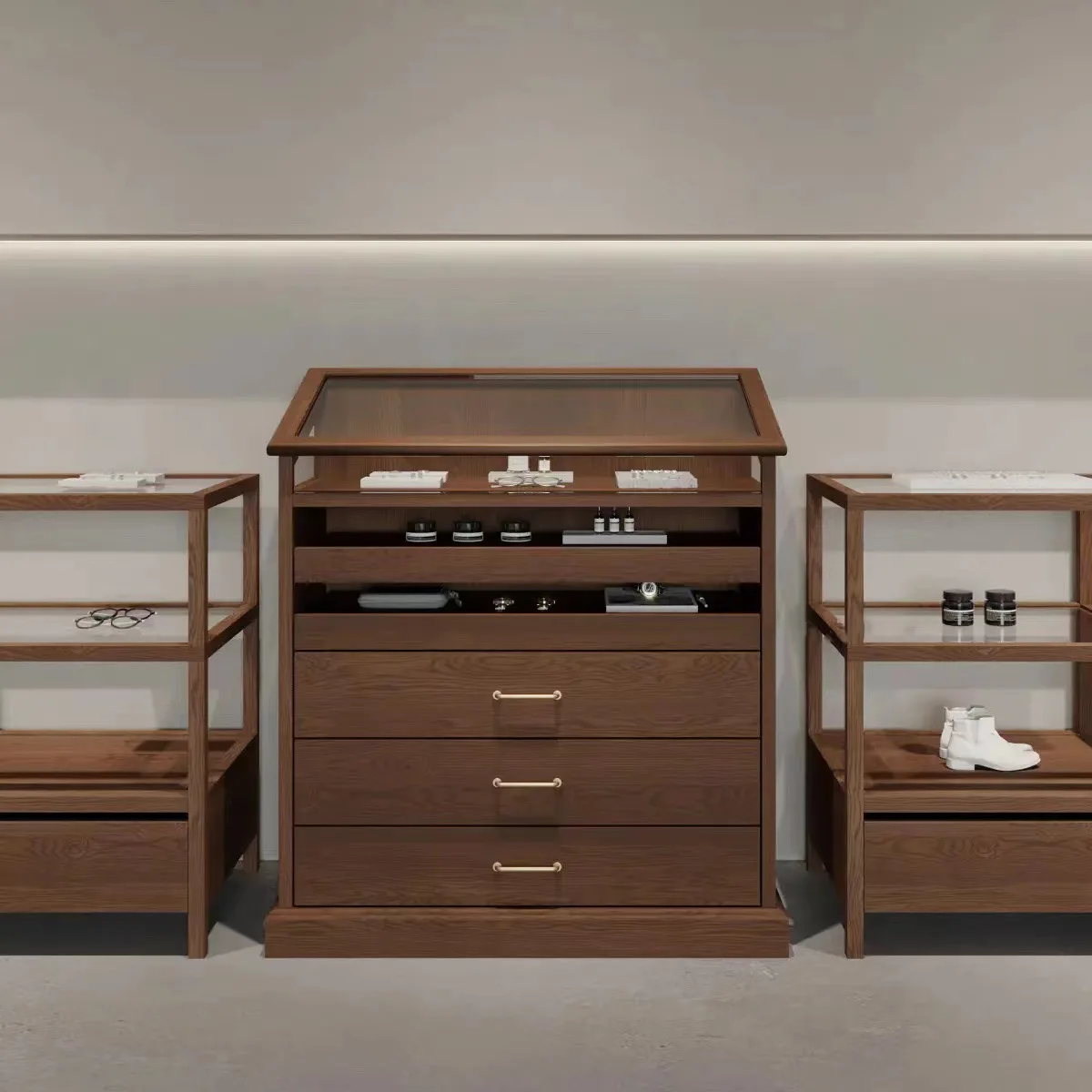 Luxury Modern Wood High Quality Design Living Room Bedroom Chest Of Drawer Solid Wood Large Chest Of 3 Drawer Clothes Display