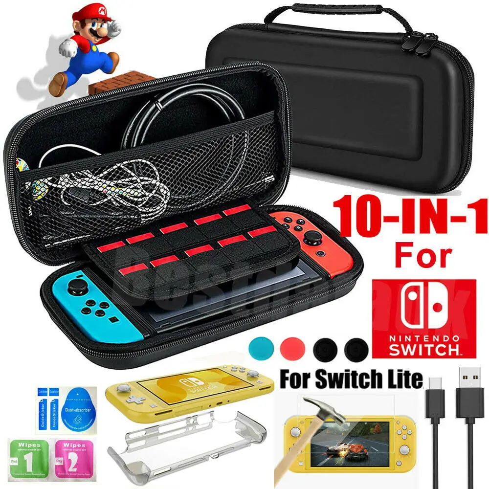 Лидер продаж переносная сумка для Nintendo Switch Lite комплект аксессуаров с защитным покрытием защитная пленка