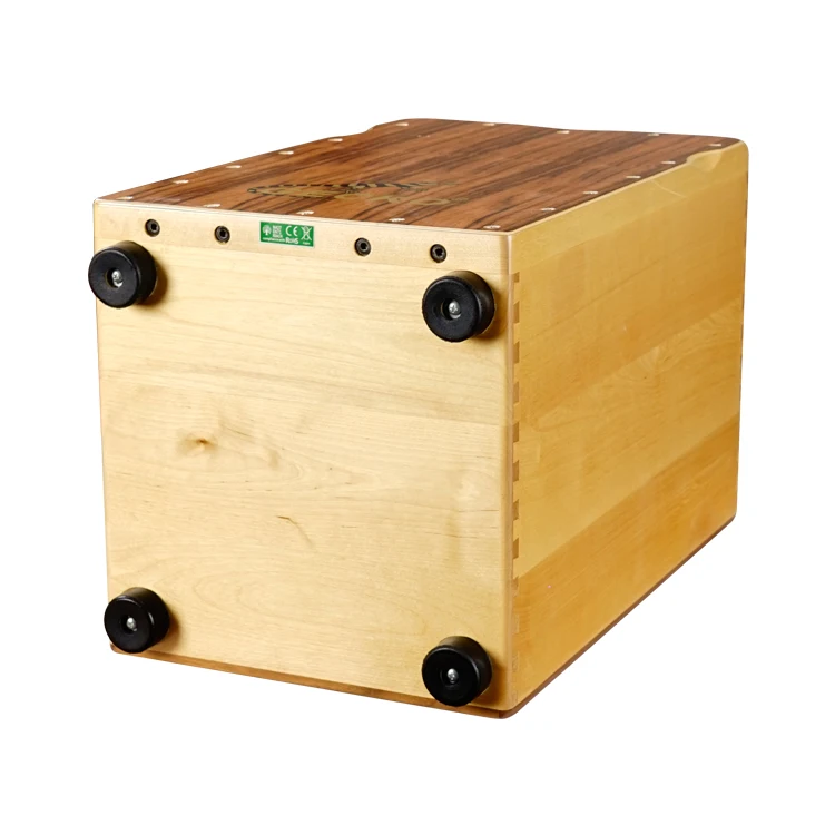 Gecko CL98 Cajon box drum full size High quality best cheap Steel string Natural Ebony Solid Maple Cajon drum