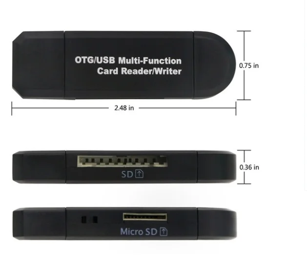 Custom Logo Usb 2.0 Multi Function Card Writer Type C Micro Usb Otg Adapter Sd Tf Card Reader Flash Drive For iPhone