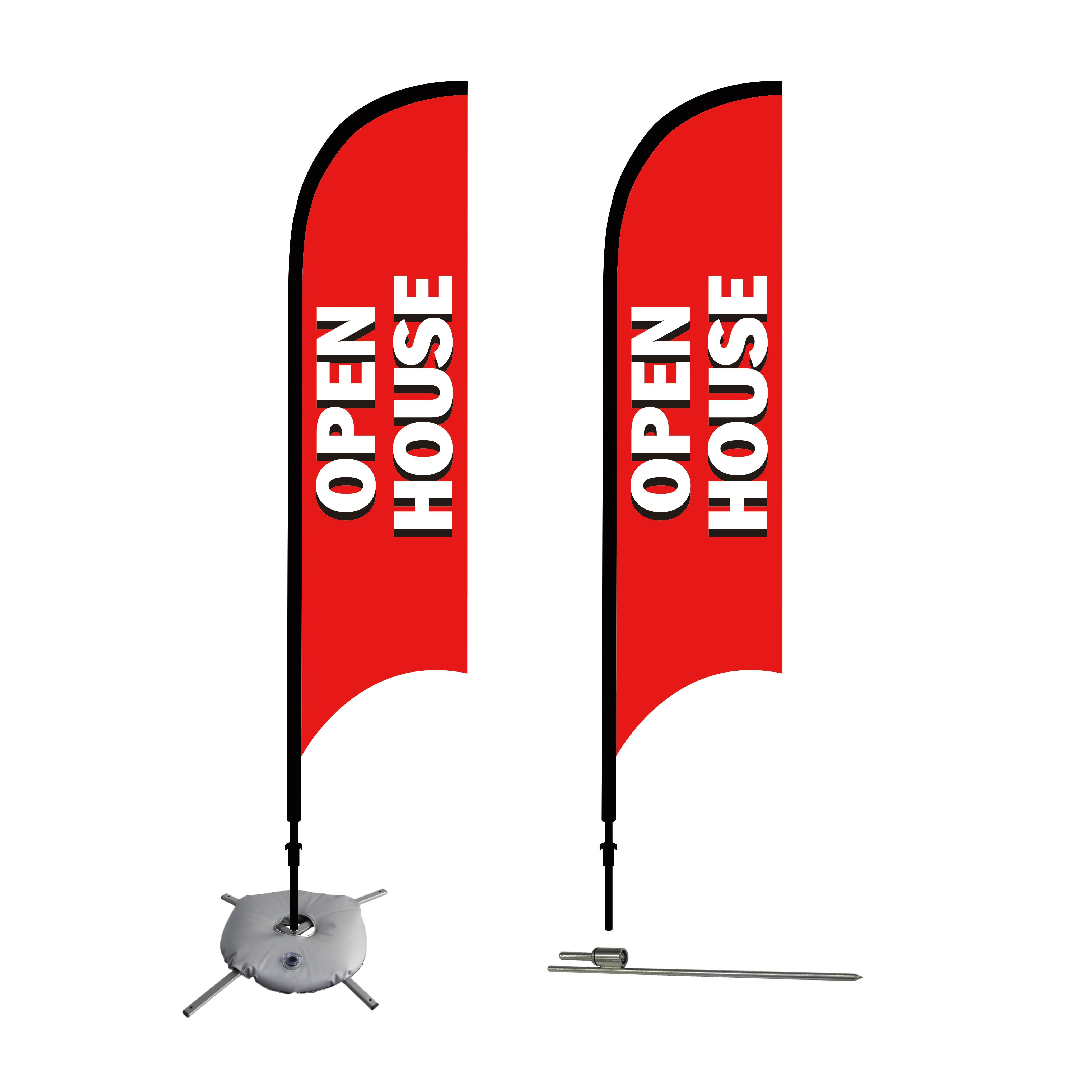 High Quality fiberglass Pole Outdoor Custom Advertising Feather Flag Banner