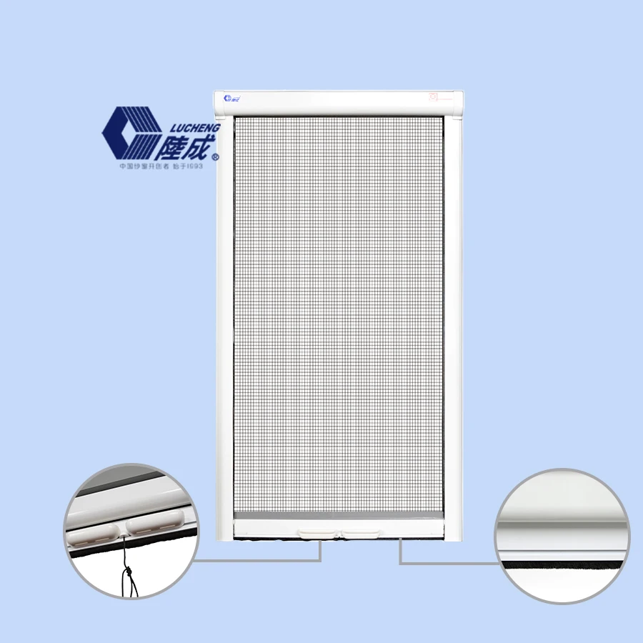 LUCHENG Brand DIY Design PVC screen insect roller window with CE Blue Angel Certificates
