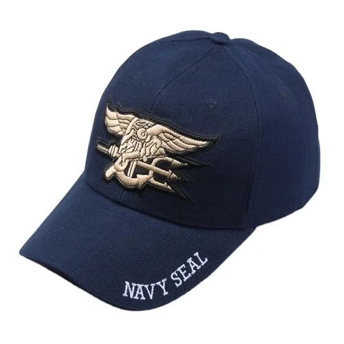 Fashion New Factory Embroidery Designs Cotton Custom Navy Baseball Cap Military Man Hat Baseball Hat Wholesale