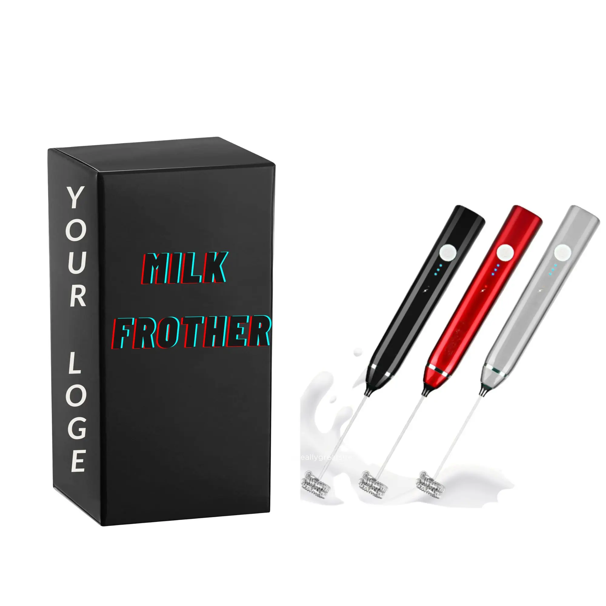 Wholesale Professional Home Electric Coffee Milk Frother Set USB Whisk Kitchenware Stainless Steel Construction Tea Coffee