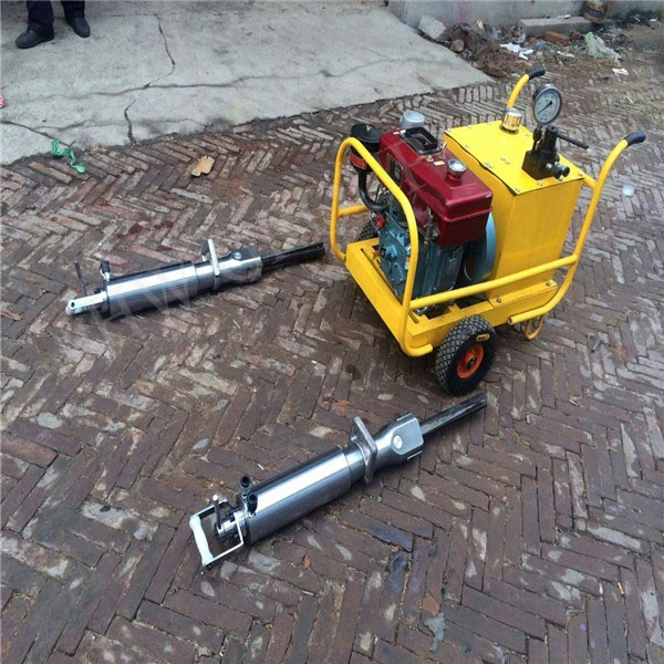 Hydraulic pneumatic heavy duty rock splitter machine with three guns portable wedges with stone splitting machine