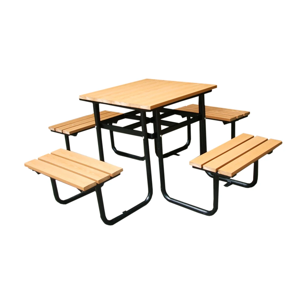 China factory  Outdoor Dining Wooden bench Picnic Table Chair Set