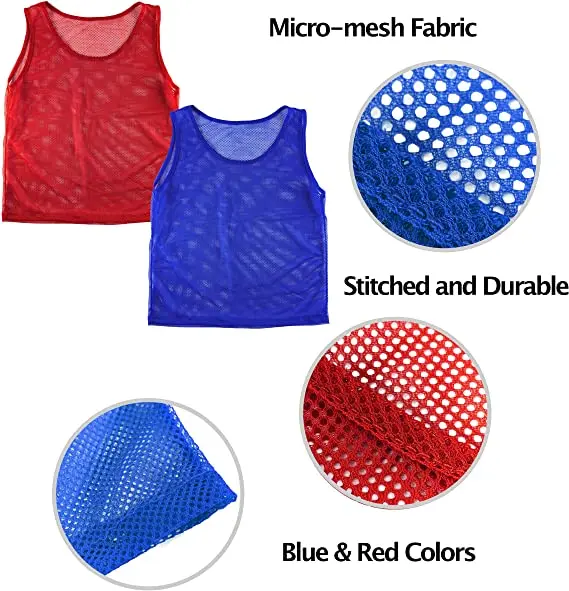 customize High quality soccer mesh numbered training bibs with logo printed 100% polyester soccer vest
