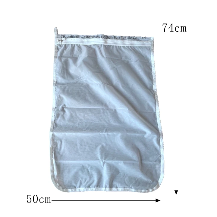 Eco-friendly 50 micron nylon mesh laundry washing bags stop micro waste PA6 untreated