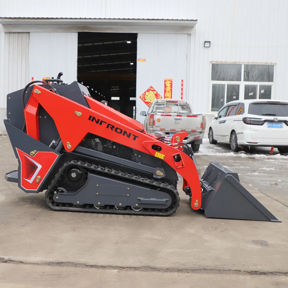 Heavy weight Mini Crawler Tracked Skid Steer Tractor with attachments YFV1000 high working-efficiency loader