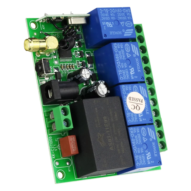 4 Channel 315/433Mhz Universal Remote Control Wireless For Smart Home Security Monitoring