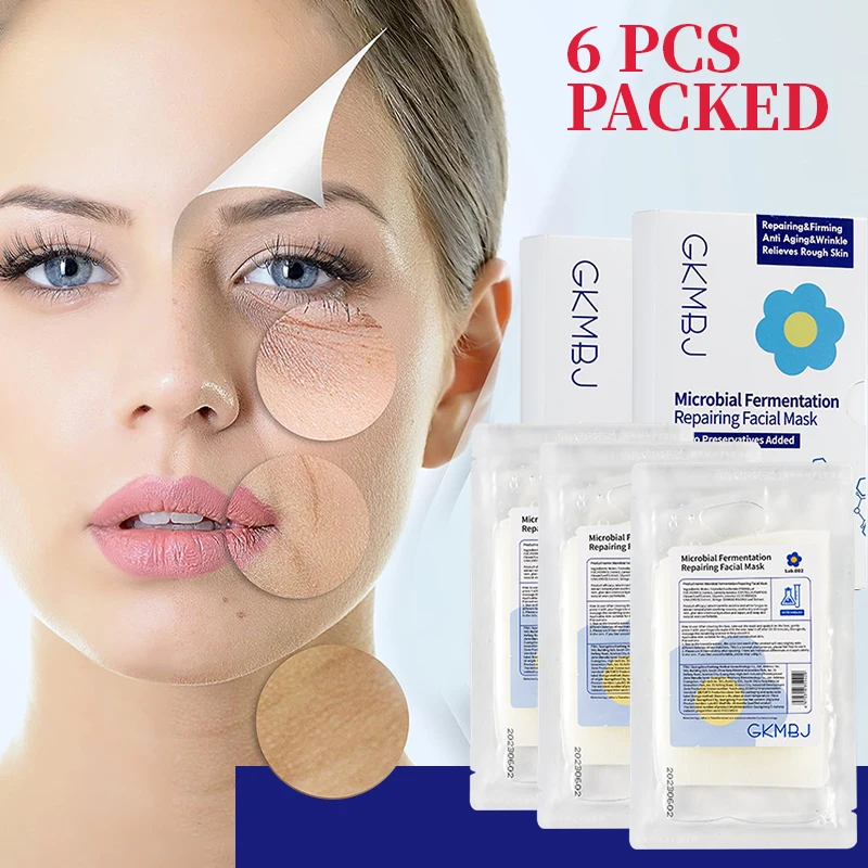 microbial fermentation face mask hydrolyzed collagen,sensitive rough skin anti aging wrinkle whitening repairing facial mask