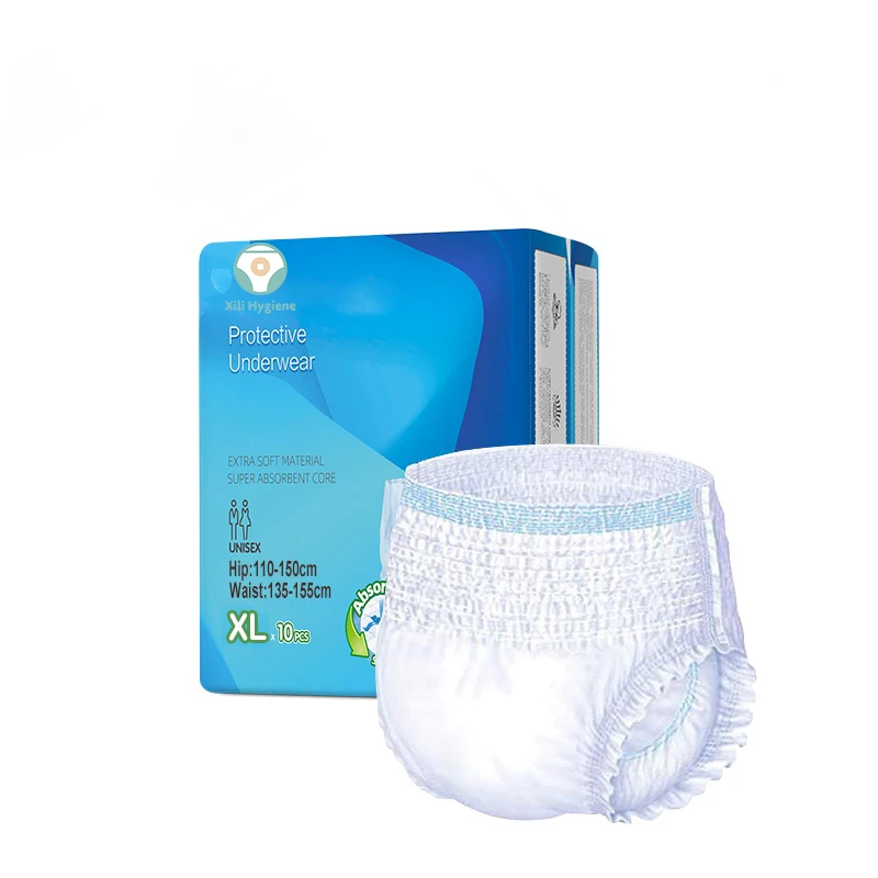 OEM Wholesale Super Soft Brief Plastic Panties Disposable Incontinence Plus Size Medical Adult Pants Diaper