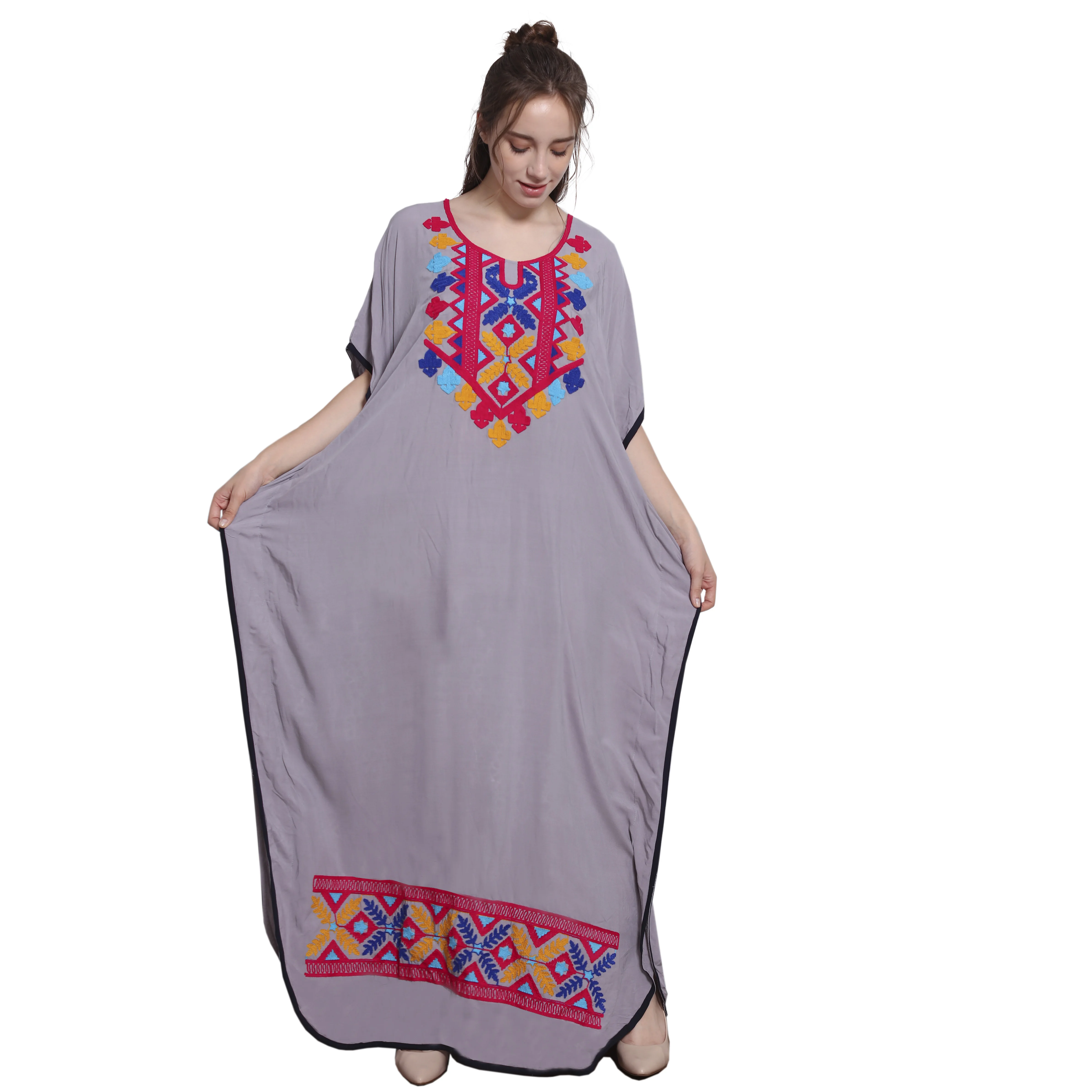 
Wholesale muslim embroidery dress factory Customization dubai islamic clothing 