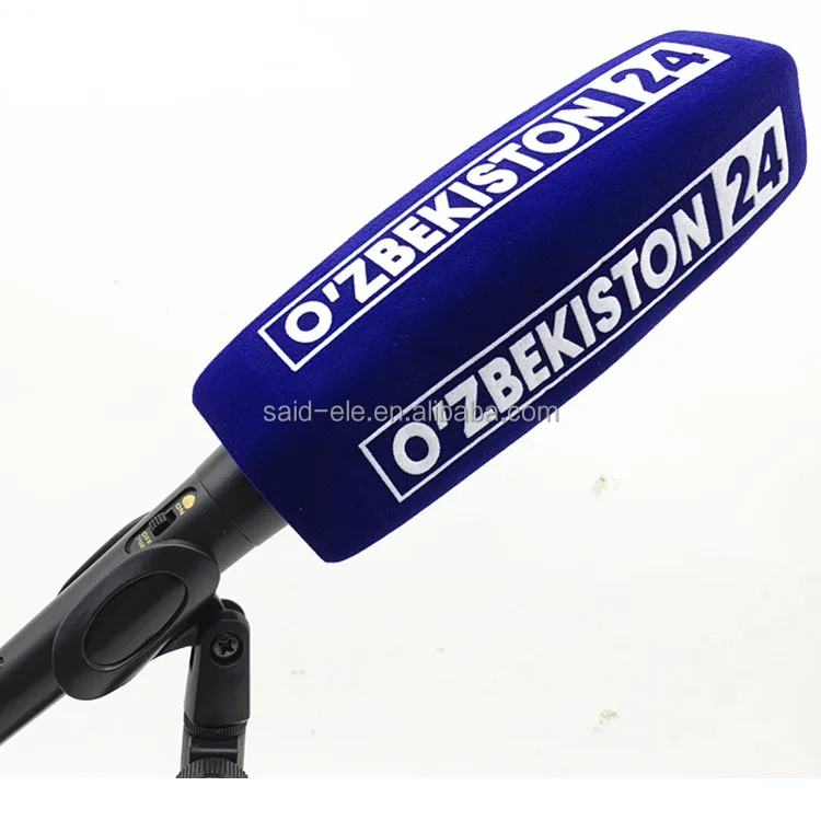 Shotgun mic foam printing interview microphone sponge cover for Radio TV Broadcasting Equipment