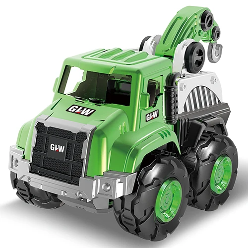 Kids Sanitation Engineering Vehicle Pull Back Metal Truck Model Car Toys