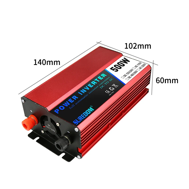 Hot Sales 500W 12v 24vdc to 110V 230vac Solar Power Inverter With USB Universal Socket