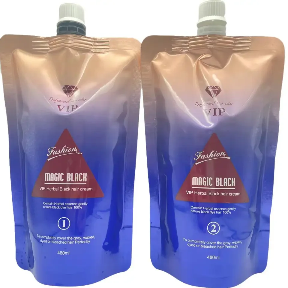 Jihoda Brand Factory Price Wholesale Black Hair Color Dye No Touch Scalp & Collar Gray Hair Coverage