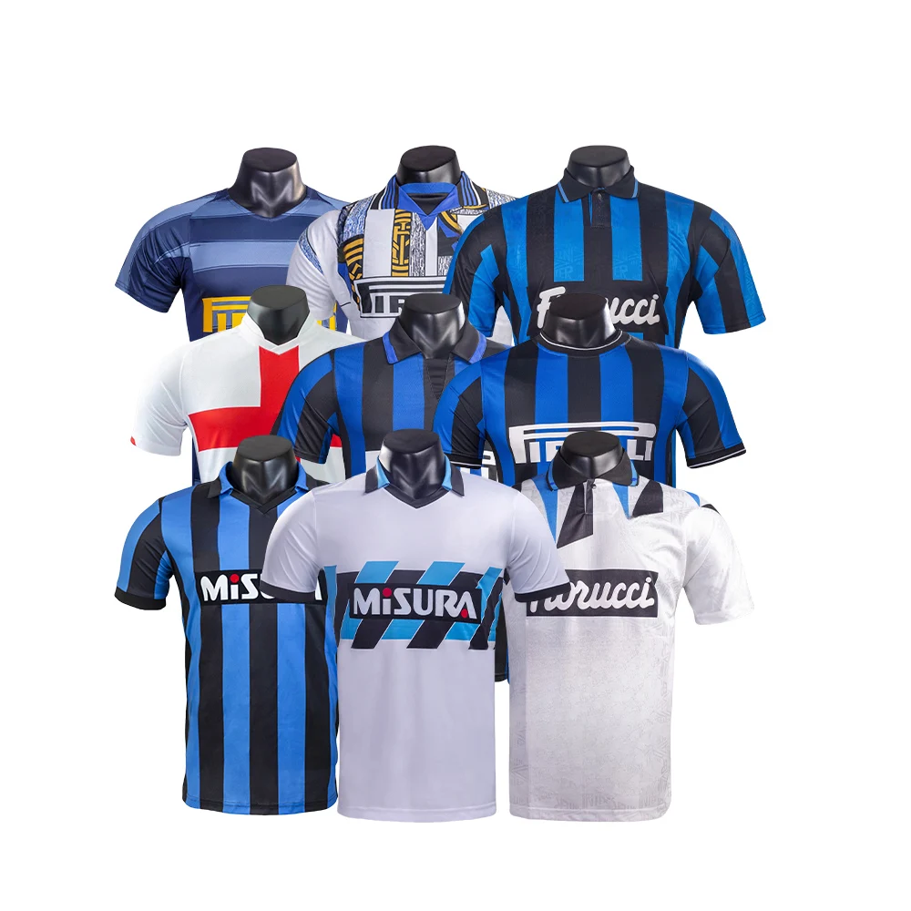 88-02  Retro Version AwayJersey Anniversary Thai Quality International Italy Football Club Soccer Shirt Football Jersey
