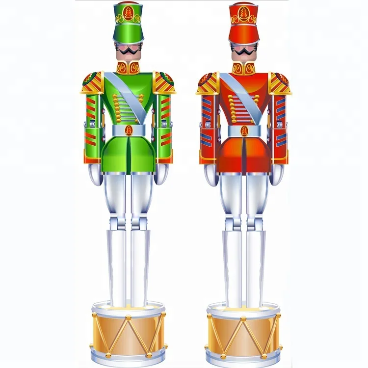 Modern pop art nutcracker soldier craft window display prop life size anime statue home decor figure fiberglass sculpture