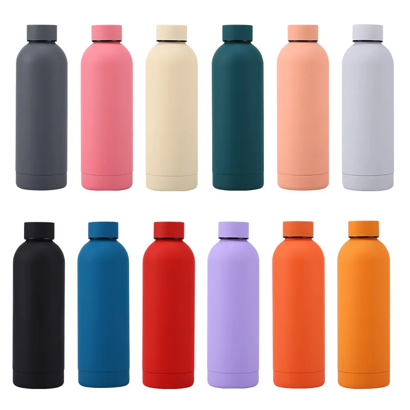 Custom Logo1000ml Sports Thermos Stainless Steel Double Wall Vaccum Thermal Flask Rubber Paint Matte Soft Touch Gym Water Bottle