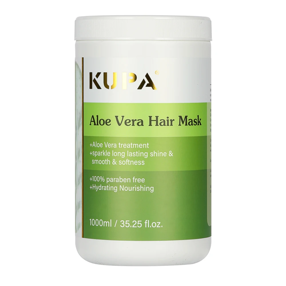 Private Label 1000ml Hair Care Organic Treatment Hydrating Aloe Vera Hair Mask for Repair Damaged Hair